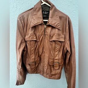 1970’s Vintage The Leather Shop Brown Leather Jacket
